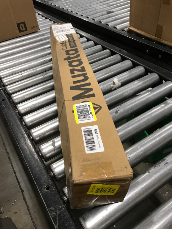 Photo 1 of Muzata Black Corner Cable Railing Post 36 Inch 36"x2"x2" T-drilled One-Post Corner Solution Surface Mount Stainless Steel Cable Railing System Kit Indoor Outdoor with Paper User Guide PS02 B34S