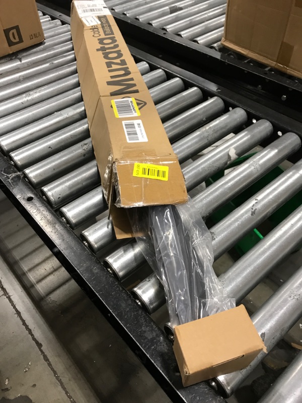 Photo 1 of Muzata Black Corner Cable Railing Post 36 Inch 36"x2"x2" T-drilled One-Post Corner Solution Surface Mount Stainless Steel Cable Railing System Kit Indoor Outdoor with Paper User Guide PS02 B34S