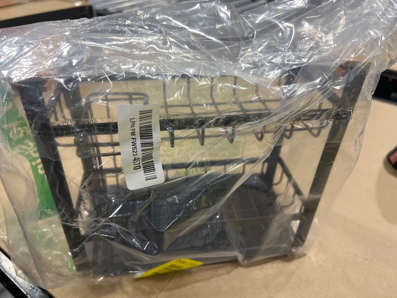 Photo 1 of  Brown Sponge Holder for Kitchen Sink, Sink Caddy Organizer with High Brush Holder, Kitchen Countertop Organizers and Storage Essentials, Rustproof 304 Stainless Steel, Soap Dispenser Organize