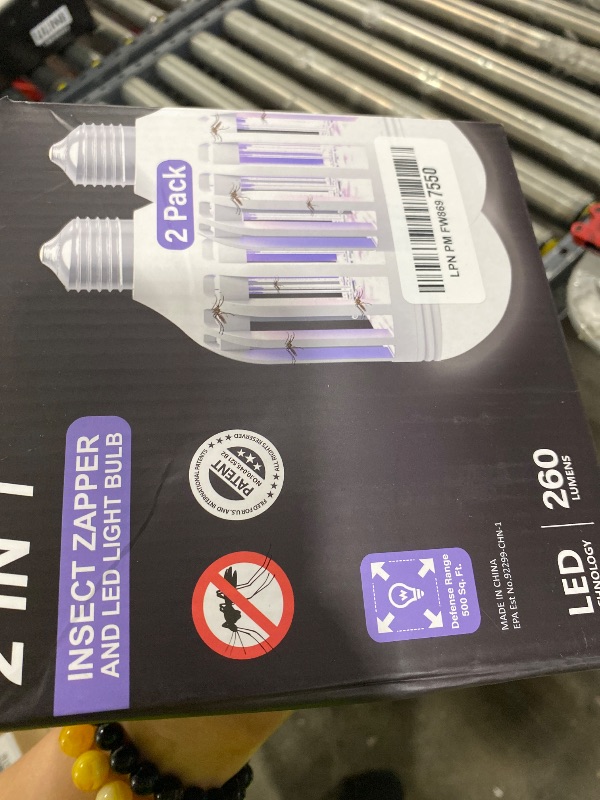 Photo 1 of [2-Pack] BANPESTT Bug Zapper Light Bulb 2-in-1 Indoor Mosquito Zapper Gnat Trap- Electric Fly Insect Killer&Bug Catcher for Home Backyard Patio