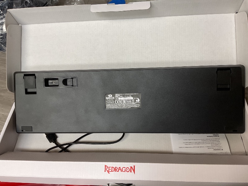 Photo 1 of Redragon Typewriter Keyboard Wireless, Mechanical Gaming Keyboard, Bluetooth/2.4Ghz/Wired, RGB LED Backlit, Rechargeable, Blue Switch - Clicky, Solid Metal Panel, Round Keycaps, Black