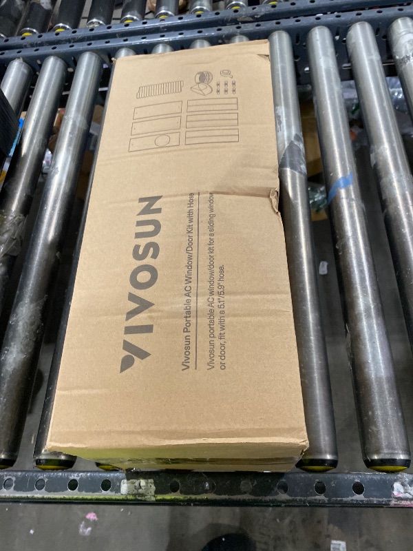 Photo 1 of VIVOSUN Portable AC Sliding Door Vent Kit, 16.9"/21.2"-88.6" Length Adjustable, Fits 5.1" & 5.9" Exhaust Hose for Sliding Doors or Windows, 5.9” Exhaust Hose Included