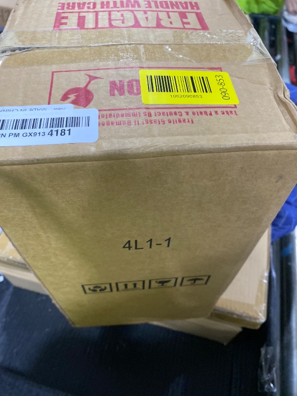 Photo 1 of 1 Gallon Drink Dispenser for Parties,Glass Beverage Dispenser with Stand,Water Dispenser with 18/8 Stainless Steel Spigot,Lemonade Stand Dispenser for Fridge,Juice,Punch,Cocktails,Ice Tea & Sun Tea