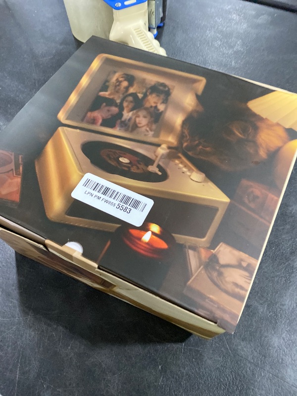 Photo 1 of RetroBeat Time Vintage Portable Music Box – CD with Speakers, Bluetooth Transmitter, Rechargeable, USB/AUX, Multi?Mode Gift(Black)