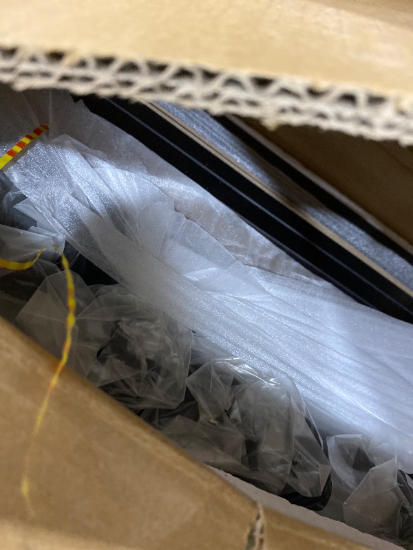 Photo 1 of LAATOOREE Nightstands Set of 2, Small Side Table, Bedside Table with Fluted Door, Solid Wood Feet; Modern Mid-Century End Table for Bedroom, Small Space (Black)