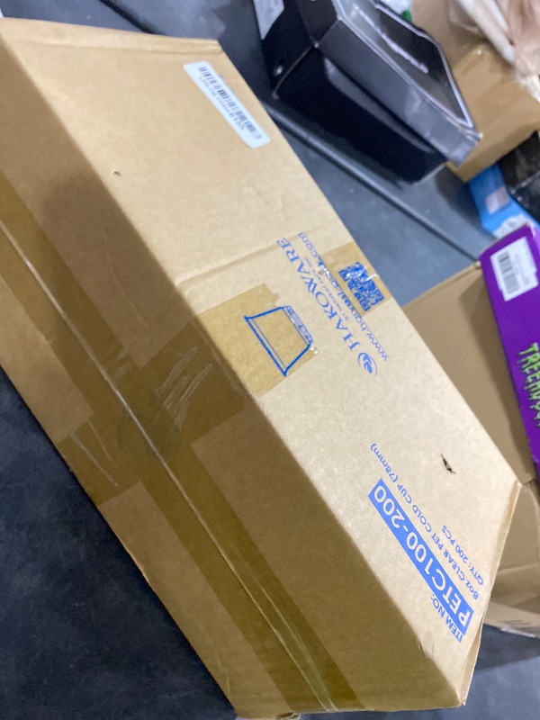 Photo 1 of [200 COUNT]HAKOWARE 8 oz Ultra Clear Disposable Plastic Cold Cups, Disposable Cup 8 oz for Wedding & Party, Plastic Cocktail Cups, Disposable Clear Cup for Iced Coffee & Cold Beverage