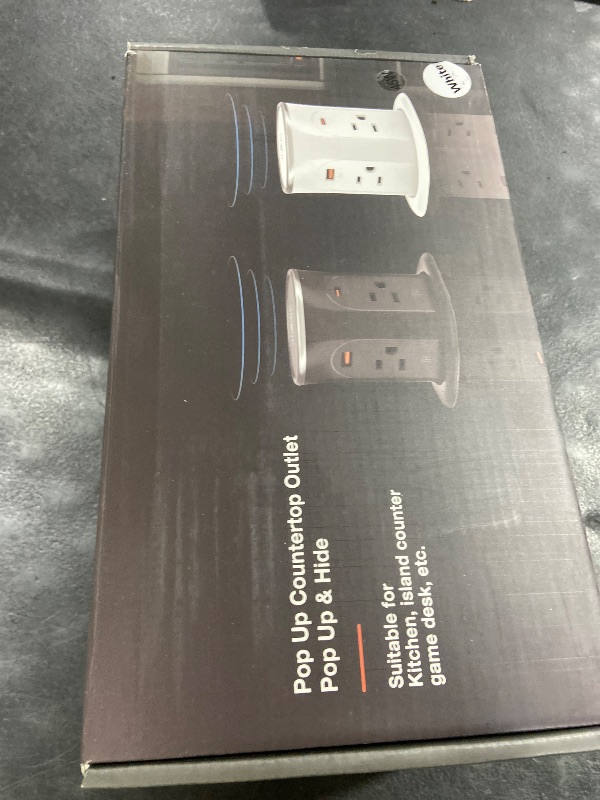 Photo 1 of Pop Up Countertop Outlet with 2 PD 45W USB C Charging Station, 3.15 in Hole Electrical Power Outlets Insert in 4 Plugs 4 USB Ports 15W Wireless Charger for Desktop Kitchen Countertop