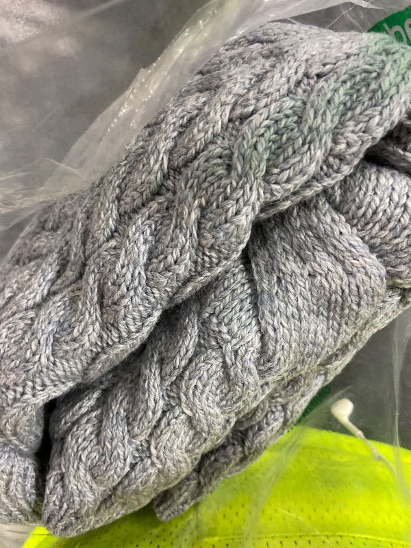 Photo 1 of Ladies Buttoned Cabled Cardigan-L (Large, Ocean Grey)