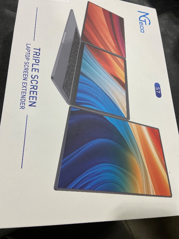 Photo 1 of NGTeco 16" Triple Laptop Screen Extender, 1200P IPS Extended Monitor Portable, Plug & Play, Rotation Detachable Screen, Compatible with Windows/Mac/Chrome OS