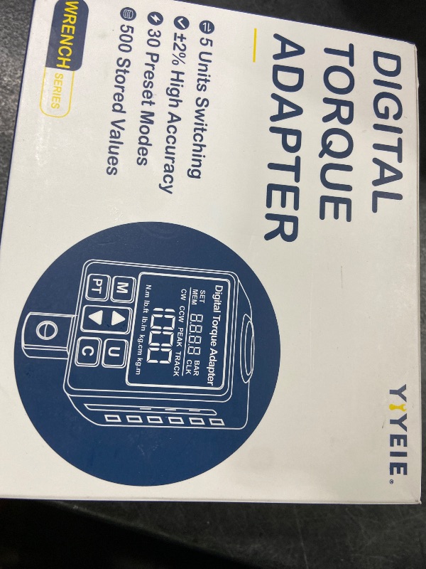 Photo 1 of 1/2" Digital Torque Adapter, (±1% Accuracy, 7.4-150Ft-lb) Digital Torque Wrench Adapter for Auto, with Upgrade Color Display, Versatile Meter - Smart Alert | Peak/Track | Preset | Store/Delete(203N.m)