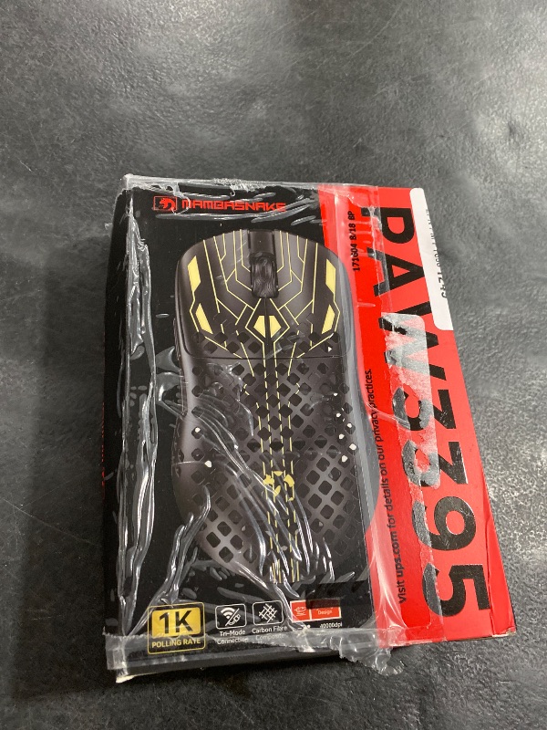 Photo 1 of MAMBASNAKE M2 Carbon Fiber Wireless Gaming Mouse,PAW3395PRO 40K DPI Optical Sensor,41g Ultra Lightweight Ergonomic,Programmable Buttons BT/2.5Ghz/Wired Computer Mice for PC/Mac-Black&Griptape