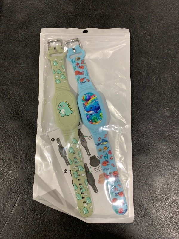 Photo 1 of [2Pack] Cute Bracelet for Galaxy SmartTag 2 (2023), Silicone Cartoon Smart Tag 2 Wristband Holder Compatible with Samsung SmartTag 2 Waterproof Smart Tag 2 Case for Kids Elderly (Dinosaurs & Whales)