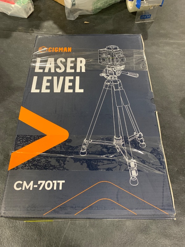 Photo 1 of CIGMAN 3D Laser Level with Tripod,Remote Control,Compact Design,4000mAh Battery,Rotary Base,3x360°Self-Leveling Green Laser Leveler for Picture Hanging and DIY Projects