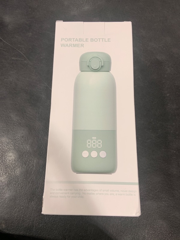 Photo 1 of Portable Bottle Warmer for Travel 12oz– 80W Fast Heating, 316 Stainless Steel, 11400mAh Rechargeable Precise Temp Control & LED Display Safety Lock Cordless Travel Warmer for Baby Breastmilk & Formula