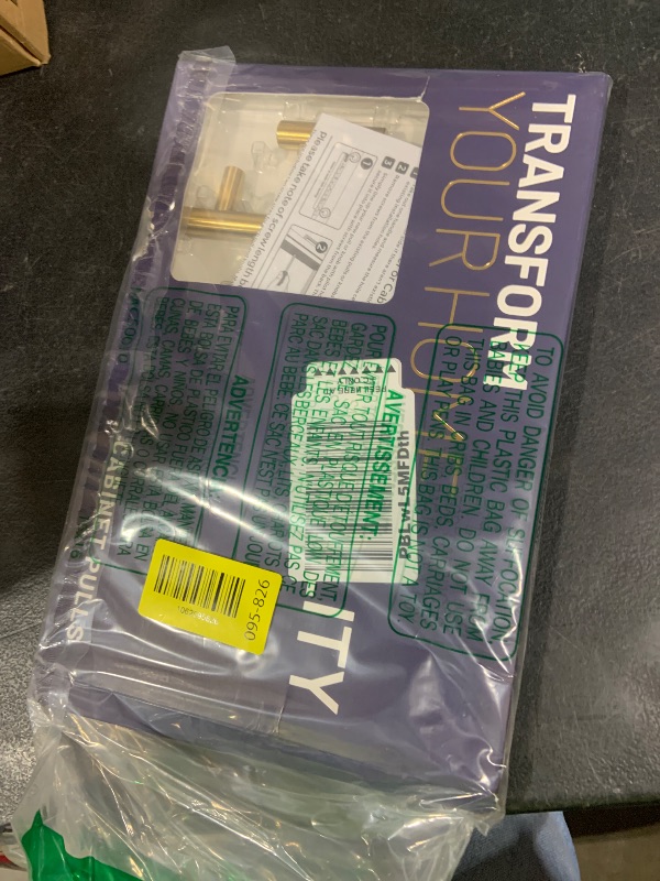 Photo 1 of 10 Pack Gold Cabinet Knobs 2 Inch - Brushed Brass Drawer Knobs Single Hole Gold T Bar Hardware Drawer Pulls for Kitchen Cabinets and Dressers