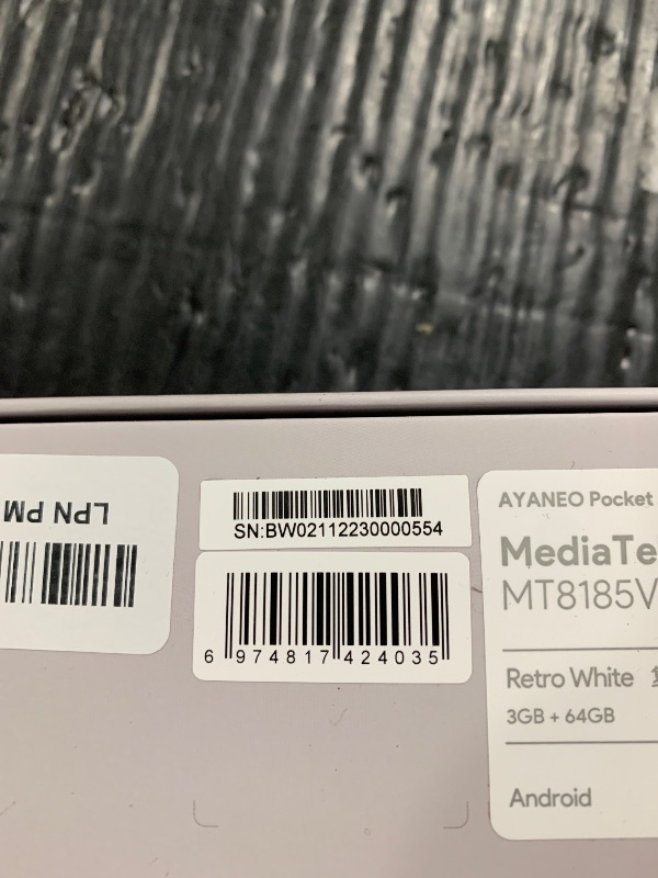 Photo 1 of AYANEO Pocket AIR Mini Android Handheld Game Console - 4.2" HD 4:3 Retro Gaming Screen, MTK G99 Octa-Core, Hall Effect Joystick & Triggers, Portable Gaming Device (Retro White, 3G+64G)