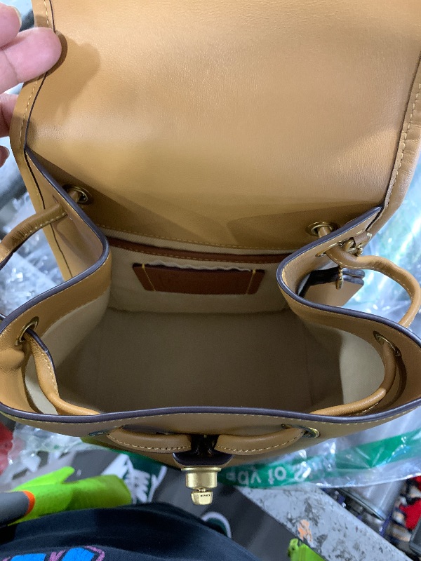 Photo 1 of COACH Women's Turnlock Backpack Honey Brown One Size