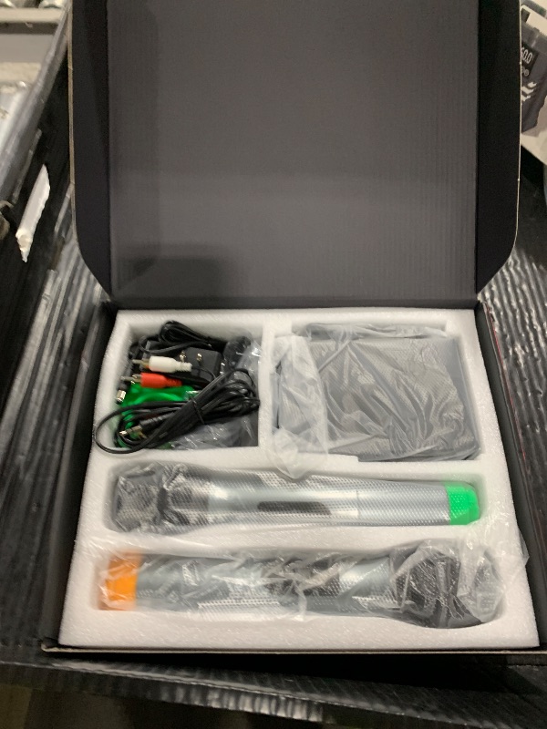 Photo 1 of FIFINE UHF Dual Channel Wireless Handheld Microphone, Easy-to-use Karaoke Wireless Microphone System-K036
