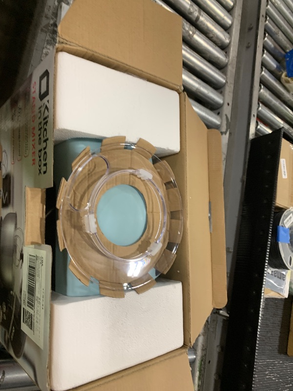 Photo 1 of Kitchen in the box Stand Mixer,3.2Qt Small Electric Food Mixer,6 Speeds Portable Lightweight Kitchen Mixer for Daily Use with Egg Whisk,Dough Hook,Flat Beater (Blue)