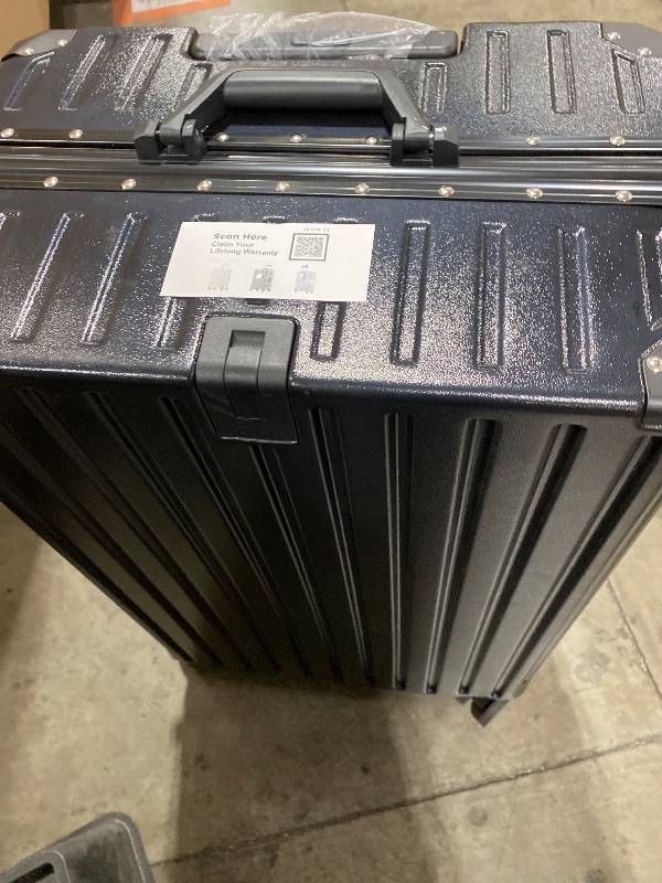 Photo 1 of HotWay PC Hard Shell Checked Suitcase with Aluminum Frame, Luggage with Cup Holder and USB Port, Zipperless Luggage for Business Travel (Black, Checked In 26Inch)