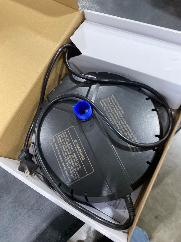 Photo 1 of LHUKSGF Automatic Pool Cover Pump, 1500 GPH Submersible Water Sump Pump for Pool Draining with 25 Ft Power Cord and 2 Adapters, Water Removal for Swimming Pool, Hot Tub, Pond, Blue