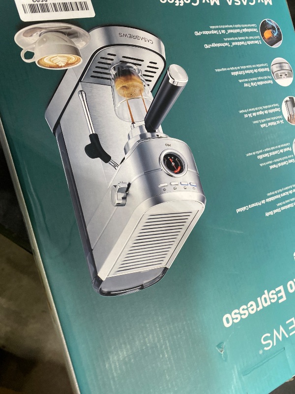 Photo 1 of CASABREWS 5418 PRO Espresso Machine 20 Bar, Upgraded Espresso Maker with Powerful Steam Milk Frother, Stainless Steel Coffee Machine with Fast Heating System for Cappuccino, Latte, Silver