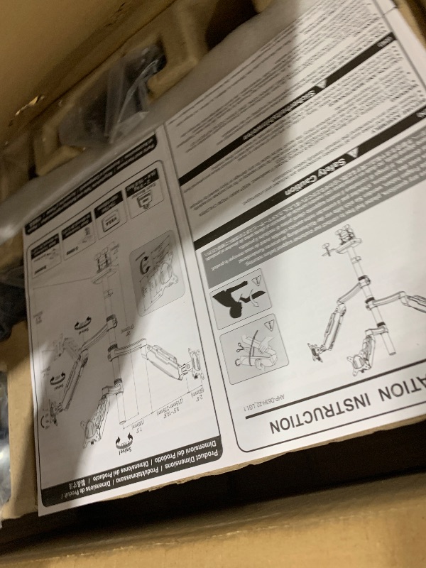 Photo 1 of MOUNT PRO Triple Monitor Mount for Max 32" Computer Screen, Adjustable 3 Monitor Desk Mount, up to 19.8lbs Each, Three Display Arm with Tilt Swivel Rotation, VESA Mount 75x75/100x100mm
