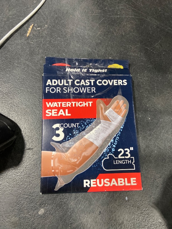 Photo 1 of 100% Waterproof Cast Covers for Shower Arm - Tight Seal - 3pk Adult Reusable Cast Protectors - Half Arm Bag Sleeves