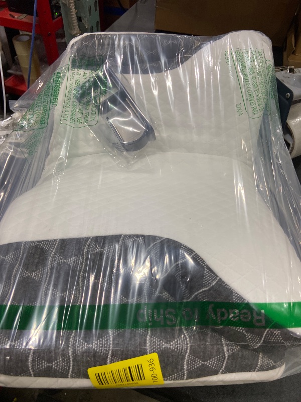 Photo 1 of Cervical Neck CPAP Pillow for Side, Stomach, Back Sleepers to Neck Pain Relief - Ergonomic Adjustable Height Memory Foam Pillow for Neck Support - Include CPAP Hose Holder-Keep The Hose Off The Floor