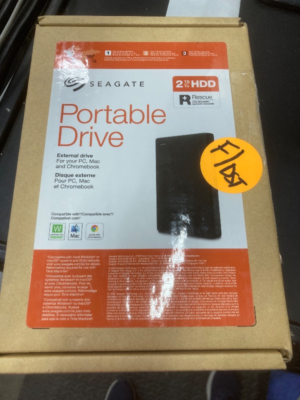 Photo 1 of **PARTS ONLY***Seagate Portable 2TB External Hard Drive HDD — USB 3.0 for PC, Mac, PlayStation, & Xbox -1-Year Rescue Service (STGX2000400)