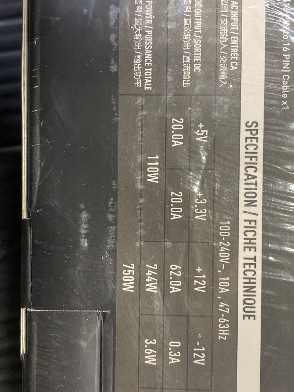 Photo 1 of ***FACTORY SEALED***MSI MAG A750GL PCIE5 - EU Cord ***FACTORY SEALED***