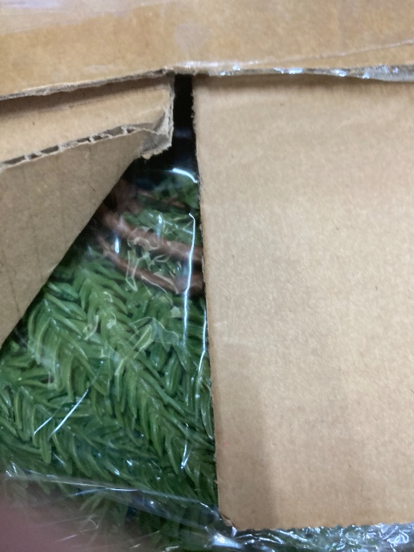 Photo 1 of 13.5 Inch Norfolk Pine Wreath Candle Rings, 4 Pcs Realistic Soft and Full Mini Christmas Wreath Table Centerpieces Candle Wreaths for Pillar Candles Cedar Small Wreaths for Cabinets Kitchen Windows