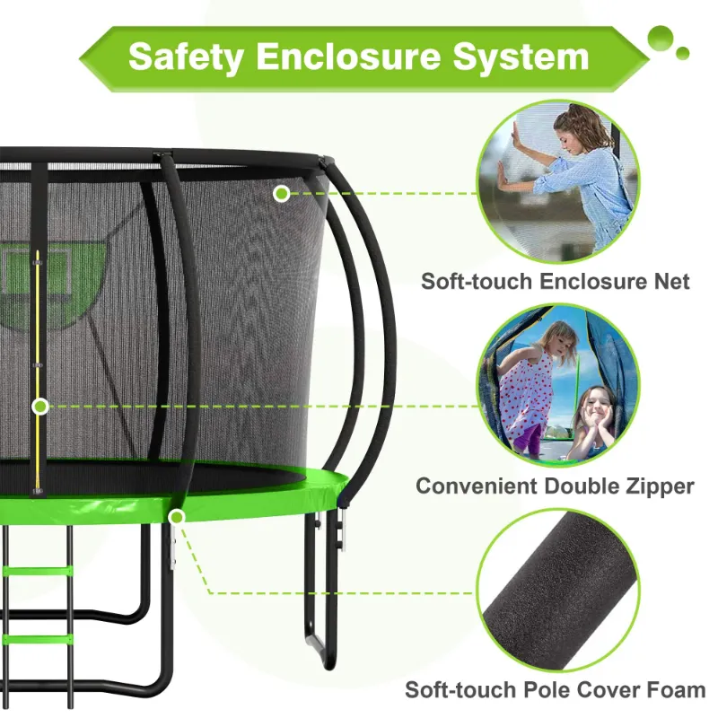 Photo 1 of ***MISSING PARTS ONLY***GVDV 14' Outdoor Trampoline, Backyard Recreational Pumpkin Trampoline for Kids