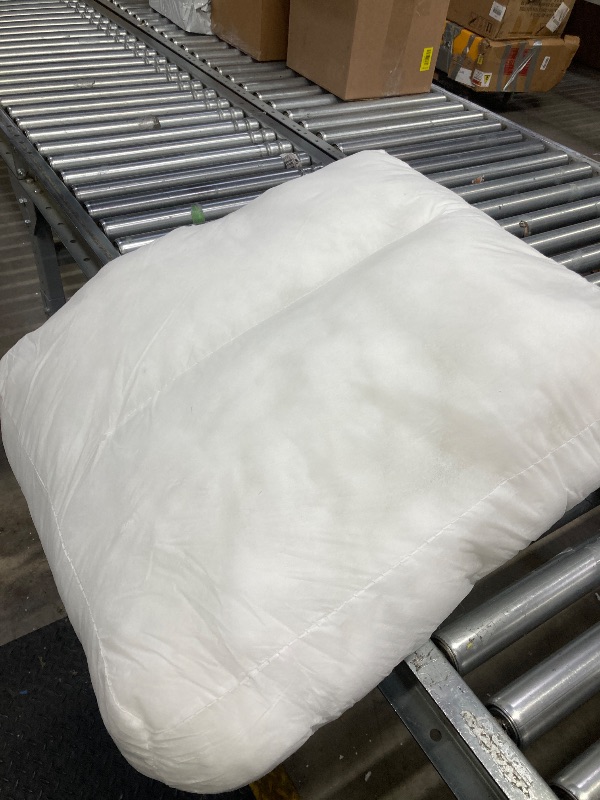 Photo 1 of **2 pack**JZHLLA Shredded Foam Sofa Back Cushions Replacement Fluffy Memory Sponge Couch Pillow with Quilted Design 28x18x5 Inch Lumbar Support Pillow for Sofa Bed Floor