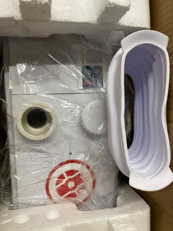 Photo 1 of ***DIMENSIONS ARE IN METRICS***1500W Macerator Pump with Grinding Blade Toilet Pump Utility Sink Pump Upflush to 32.8FT 2800GPH Macerating Toilet System with 4 Water Inlets 2 Outlets for Toilet Sink Shower Laundry Kitchen Basement***DIMENSIONS ARE IN METR