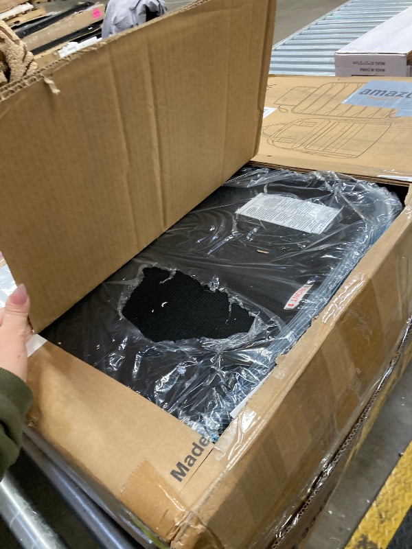 Photo 1 of **DAMAGE TO TOP CORNER OF CHAIR**Drafting Chair Tall Office Chair with Flip-up Armrests, Adjustable Height, Enhanced Lumbar Support Ergonomic Rolling Stool, Back Support, Adjustable Foot Rest Ring for Standing Desk Dark Gray