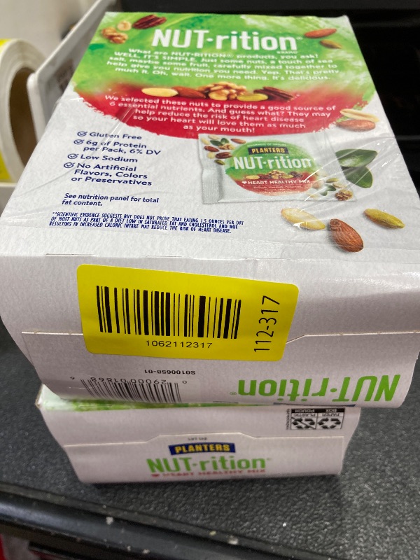 Photo 1 of (4 pack) PLANTERS NUT-RITION Heart Healthy Nut Mix, Shelf Stable, Plant Based Protein, 1 oz Plastic Package (7 Count) X2