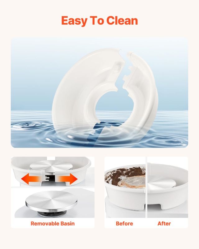 Photo 1 of **DAMAGED PARTS**Vevor Pottery Wheel 25CM Pottery Forming Machine 350W Electric Wheel for Pottery with Foot Pedal and Detachable Basin Easy Cleaning for Ceramics Clay Art Craft DIY : Arts, Crafts & Sewing