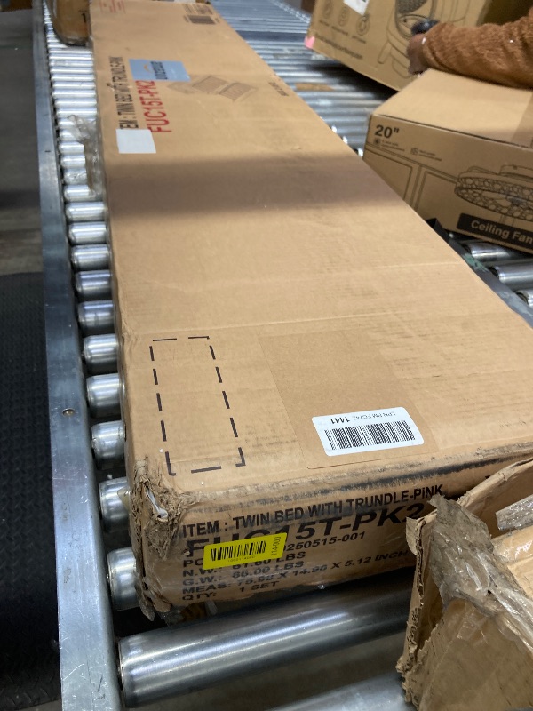 Photo 1 of *****partial set *****PVWIIK Twin Upholstered Daybed with Trundle and USB & LED Light for Bedroom, Living Room, Office, Small Space Design,Wodd Platform Bed,No Box Spring Needed, Pink