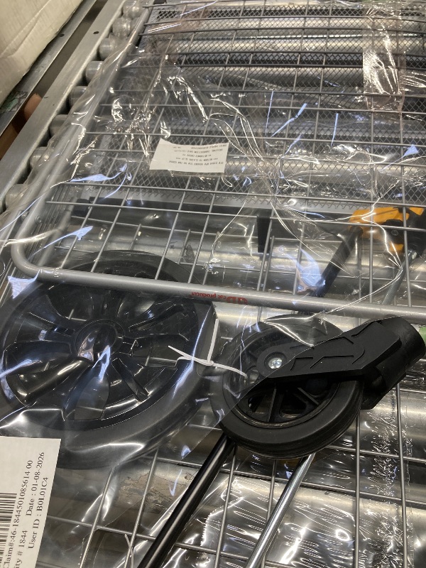 Photo 1 of ****** leg cap missing ********Shopping Cart & Large 360° Swivel Wheels | Foldable Collapsible & Lightweight | Perfect for Groceries Laundry Utility Cart - Silver