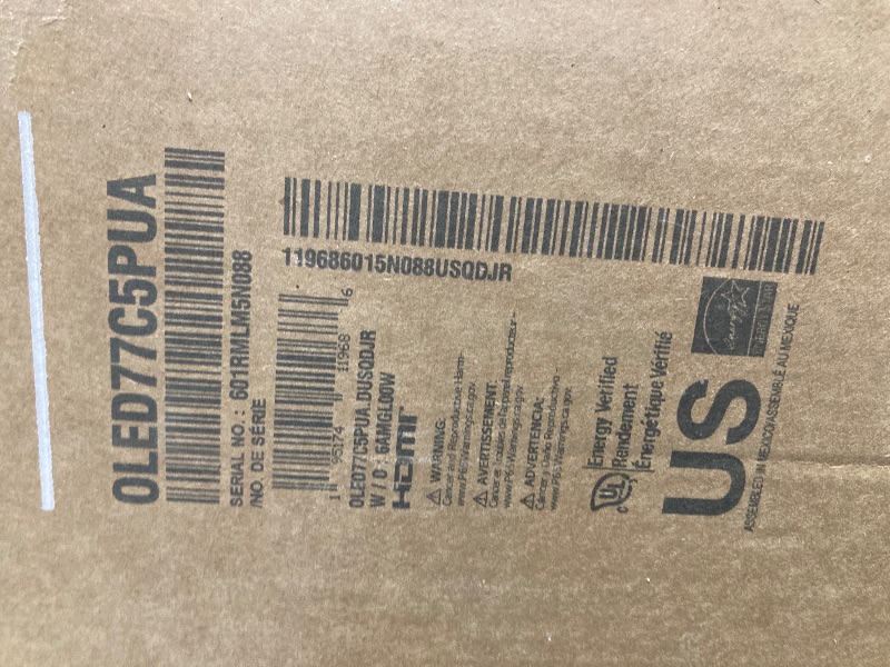 Photo 1 of *****Does not turn on, no returns ***********LG 77-Inch Class OLED evo AI 4K C5 Series Smart TV w/Dolby Atmos, Dolby Vision, HDR10, AI Super Upscaling 4K, Filmmaker Mode, Wow Orchestra, Alexa Built-in (OLED77C5PUA, 2025)