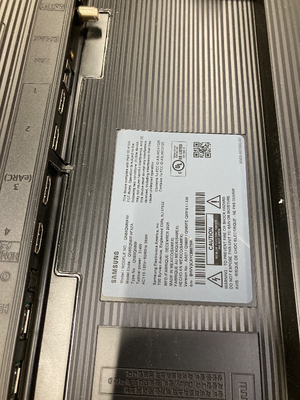 Photo 1 of ********BROKEN. NO RETURN******Samsung 85-Inch Class Neo QLED 4K QN80F Series, Vision AI, Mini LED Smart TV (2025 Model, 85QN80F) Neo Quantum HDR, Object Tracking Sound Lite w/Dolby Atmos, NQ4 AI Gen2 Processor, Alexa Built-in