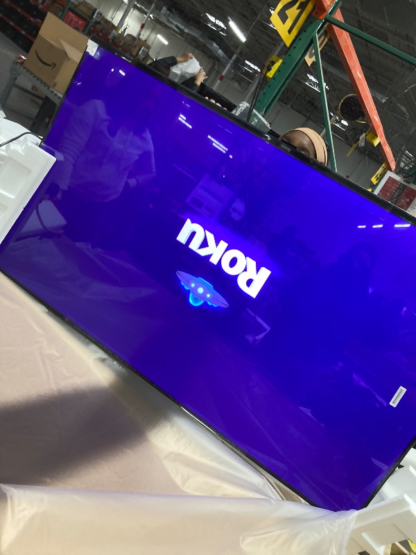 Photo 1 of ****NO RETURN****Roku Smart TV – 55-Inch Plus Series, Mini-LED TV – RokuTV with Enhanced Voice Remote – Flat Screen 4K QLED Television with Dolby Vision & Wi-Fi for Streaming Live Local News, Sports