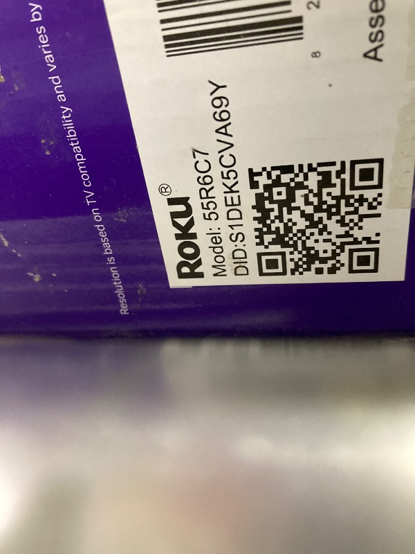 Photo 1 of ****NO RETURN****Roku Smart TV – 55-Inch Plus Series, Mini-LED TV – RokuTV with Enhanced Voice Remote – Flat Screen 4K QLED Television with Dolby Vision & Wi-Fi for Streaming Live Local News, Sports