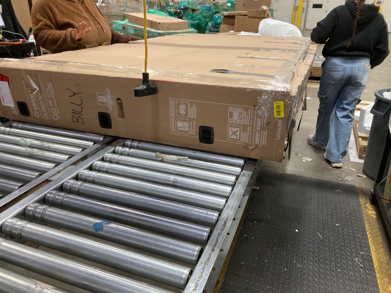 Photo 1 of **********BROKEN , NO RETURNS*********Samsung 98-Inch Class 4K Crystal UHD DU9000 Series HDR Smart TV, Object Tracking Sound Lite, Motion Xcelerator 120Hz, Supersize Picture Enhancer, Mega Contrast, Alexa Built-In (UN98DU9000, 2024 Model)