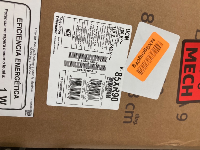 Photo 1 of *********NO RETURN*****Sony 85 Inch Mini LED QLED 4K Ultra HD TV BRAVIA 9 Smart Google TV with Dolby Vision HDR and Exclusive Features for PlayStation 5 (K-85XR90)