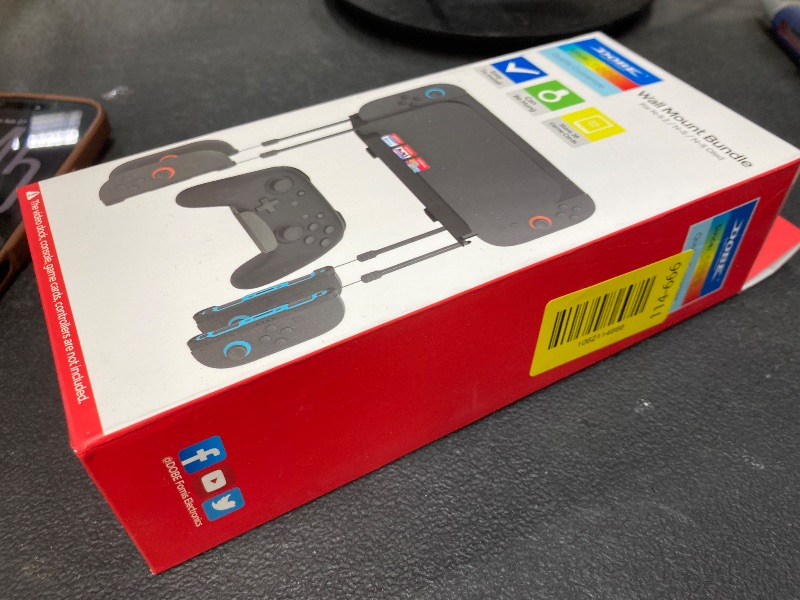 Photo 1 of [Switch 2/1/OLED Universal] Metal Wall Mount for Nintendo Switch 2 (Mounts Behind TV) Switch 2 Organizer Shelf Stand with 28 Game Card Slots & 4 Joycon Hanger Brackets, Space-Saving Dock with Cooling Vent Design & Easy Installation – All-in-One Wall Holde