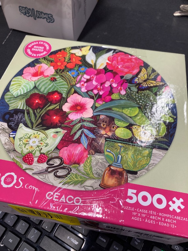 Photo 1 of *****Missing Parts****Ceaco - Miriam Bos - Patiently Waiting - 500 Piece Round Jigsaw Puzzle