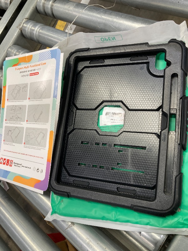 Photo 1 of **ONLY CASE INCLUDED. NO STRAPS OR GLASS PROTECTOR***SEYMAC Case for iPad (A16) 11th/10th Generation 2025/2022 (11?/10.9?), Sturdy Heavy Duty Full-Body Shockproof Protective Case with Screen Protector, Rotating Stand, Hand/Shoulder Strap, Black**ONLY CASE