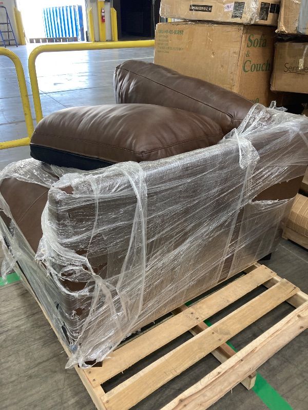 Photo 1 of ***OADEERHOME BROWN LEATHER PIECE** PARTIAL SET MIDDLE SECTION WITH CUSHIONS